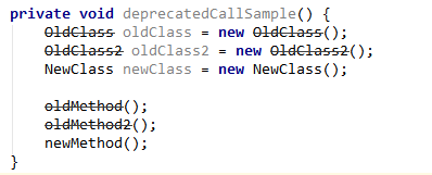 deprecated code